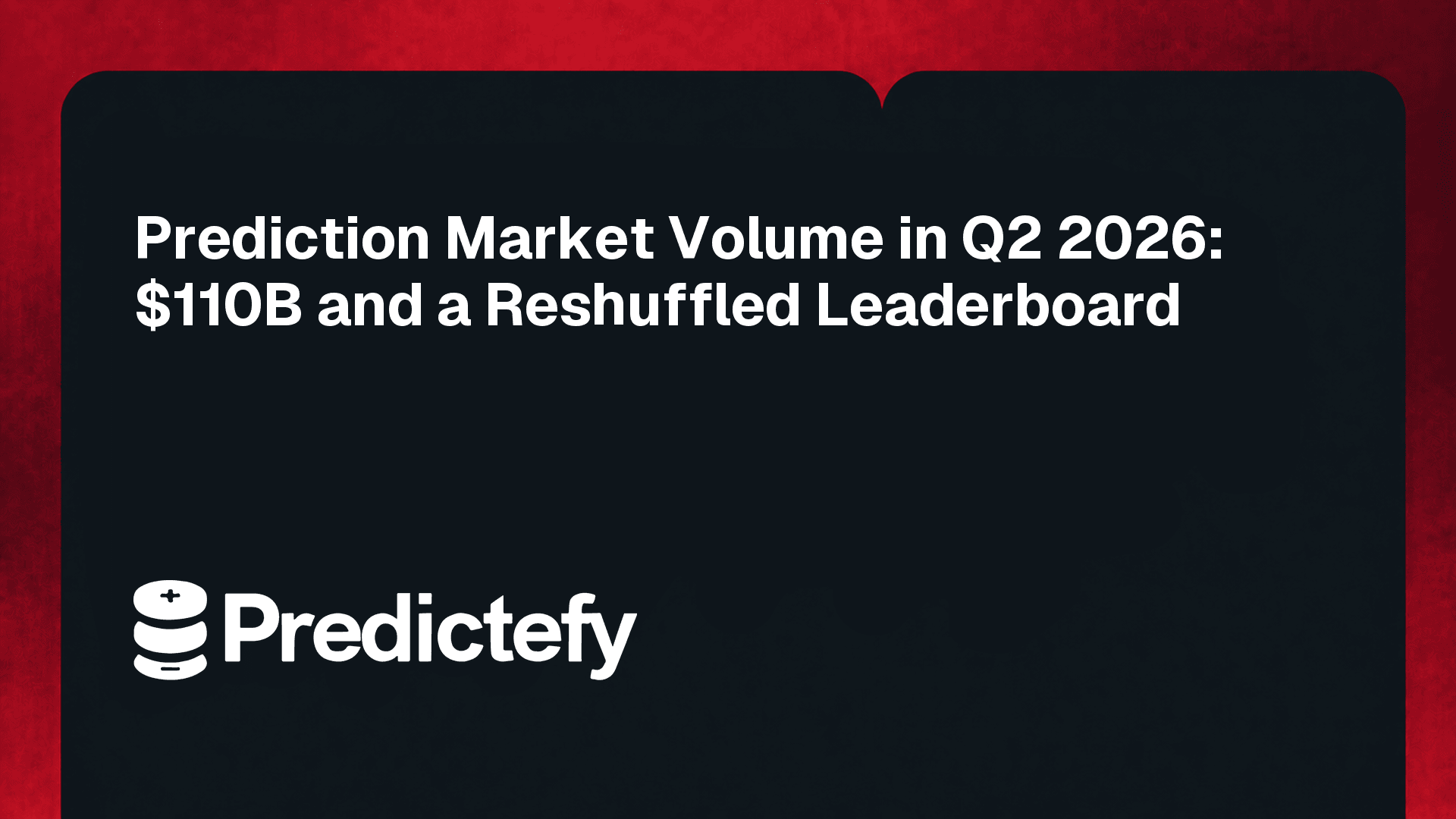 Prediction Market Volume in Q2 2026: $110B and a Reshuffled Leaderboard
